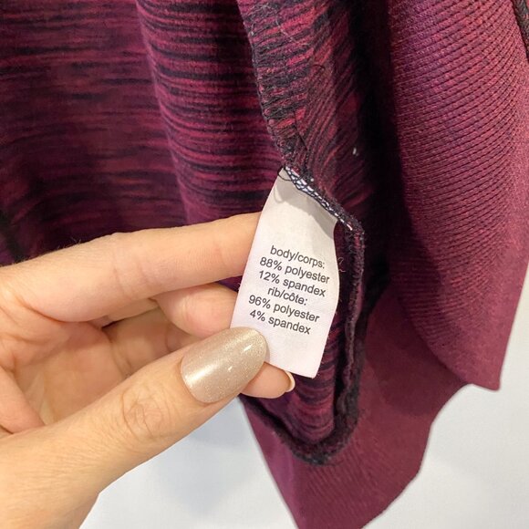 Maurice In Motion Scuba Sporty Cardigan - Burgundy - Sz Large - Picture 7 of 8